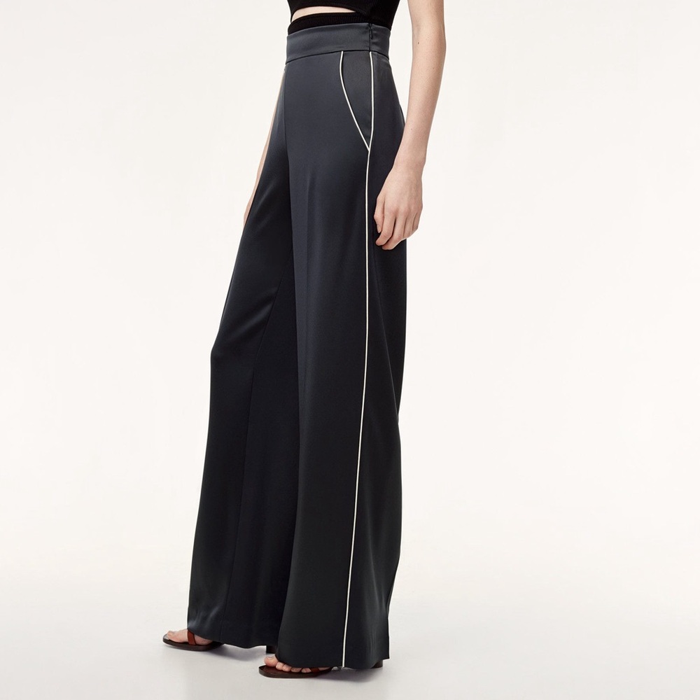Wilfred Clarisse Aritzia satin piped tuxedo pants